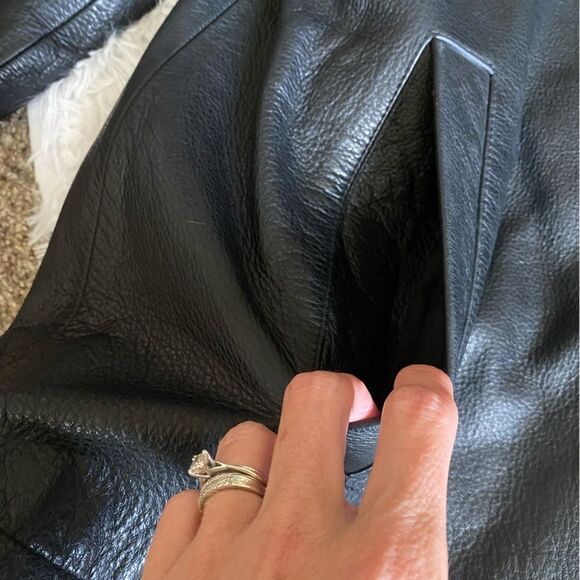 Wilson’s Leather Heavy Jacket Lined Black Mens Size Large - Picture 6 of 15